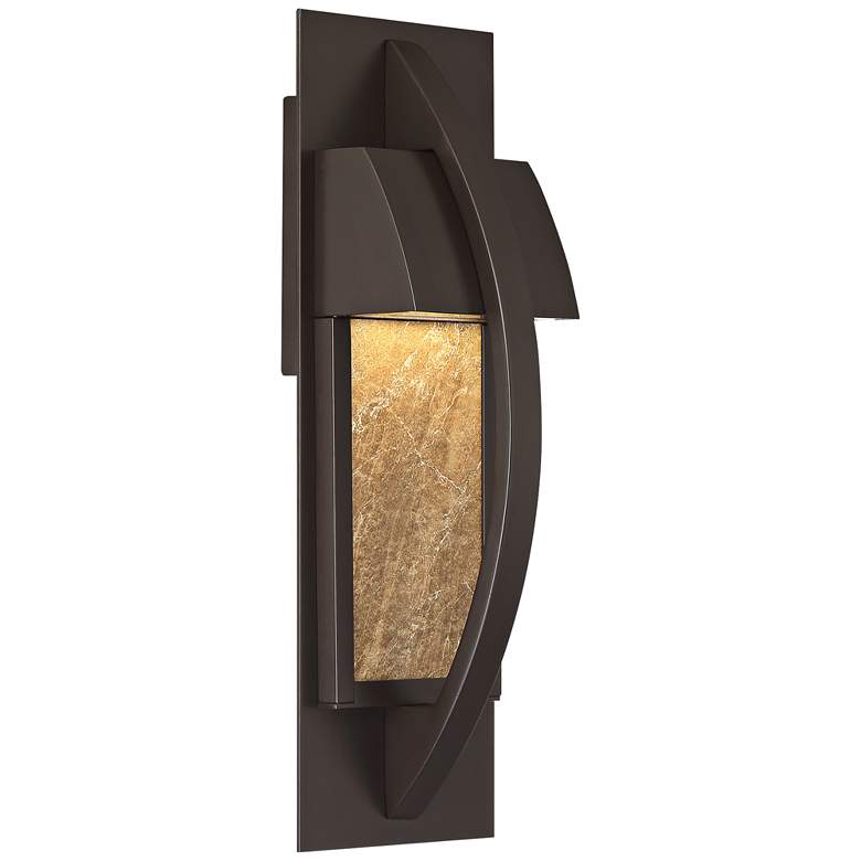 Image 1 Monument 14 inch High Western Bronze LED Outdoor Wall Light