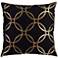 Monza Ebony 20" Square Throw Pillow
