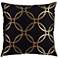 Monza Ebony 20" Square Throw Pillow