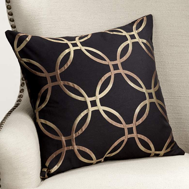 Image 1 Monza Ebony 20 inch Square Throw Pillow