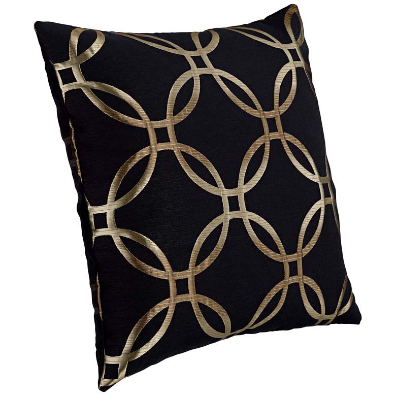 Image 4 Monza Ebony 20 inch Square Throw Pillow more views
