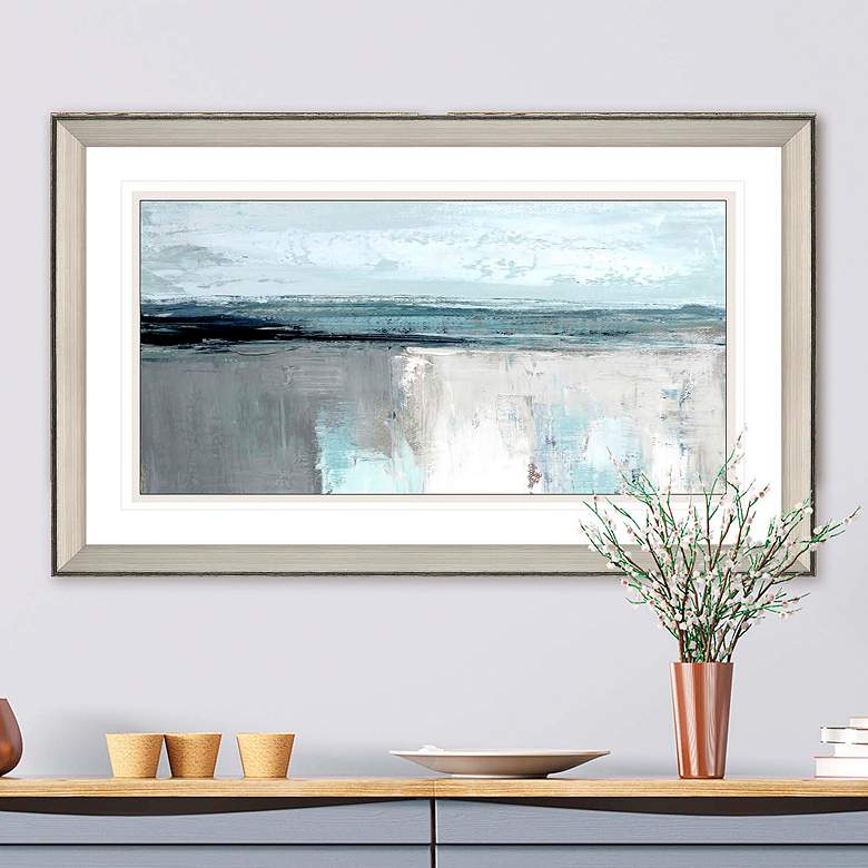 Image 1 Moody Coast I 52 inch Wide Rectangular Giclee Print Framed Wall Art