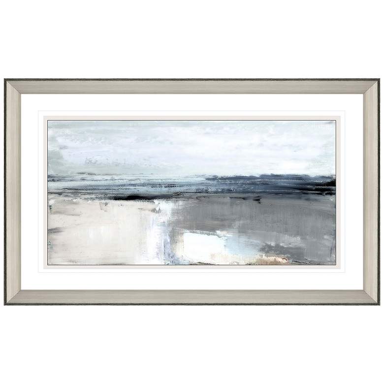 Image 2 Moody Coast II 52 inch Wide Rectangular Giclee Framed Wall Art