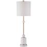 Mooi Antique Brass and White Marble Table Lamp