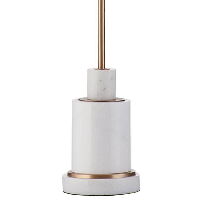 Image 4 Mooi Antique Brass and White Marble Table Lamp more views