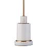 Mooi Antique Brass and White Marble Table Lamp