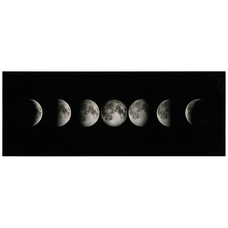 Image 2 Moon 63" Wide Free Floating Tempered Glass Graphic Wall Art