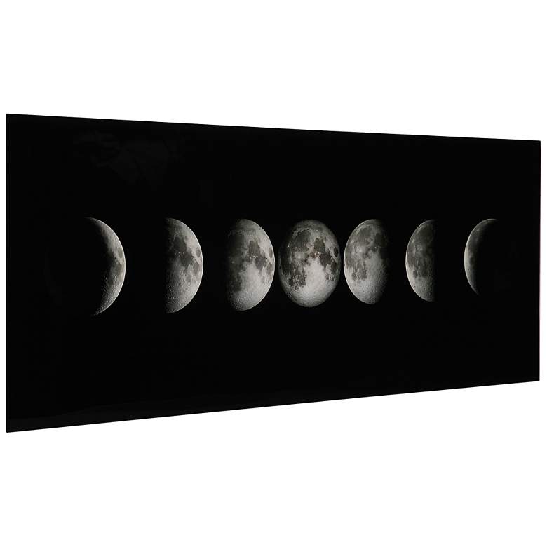 Image 4 Moon 63" Wide Free Floating Tempered Glass Graphic Wall Art more views
