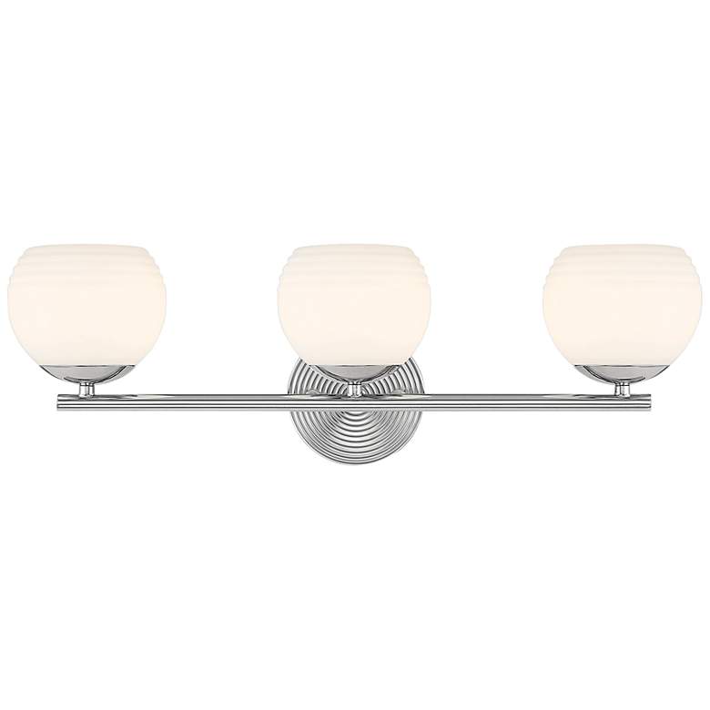 Image 2 Moon Breeze 24 3/4" Wide Polished Nickel 3-Light Bath Light