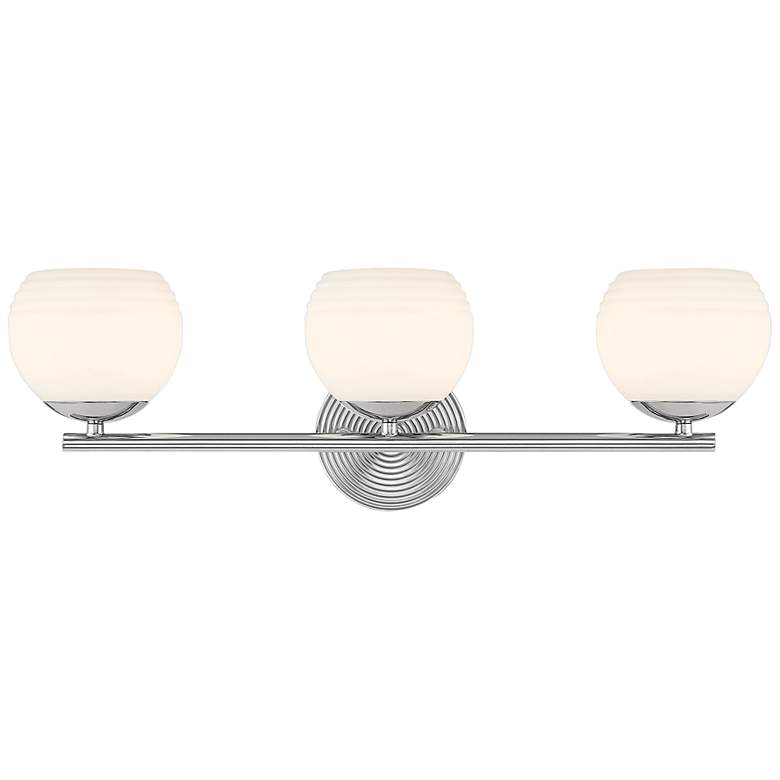 Image 2 Moon Breeze 24 3/4 inch Wide Polished Nickel 3-Light Bath Light