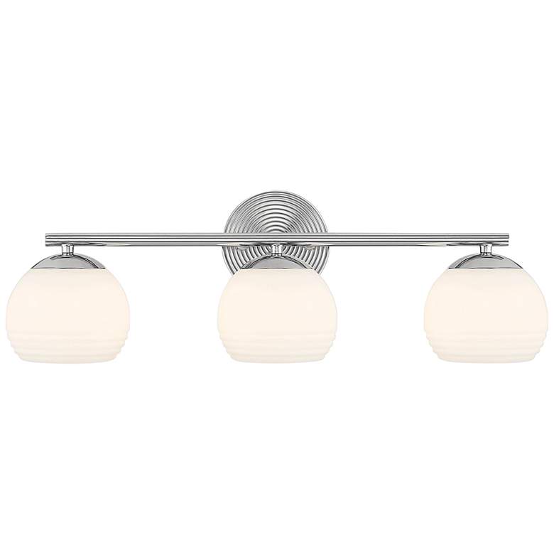 Image 4 Moon Breeze 24 3/4 inch Wide Polished Nickel 3-Light Bath Light more views