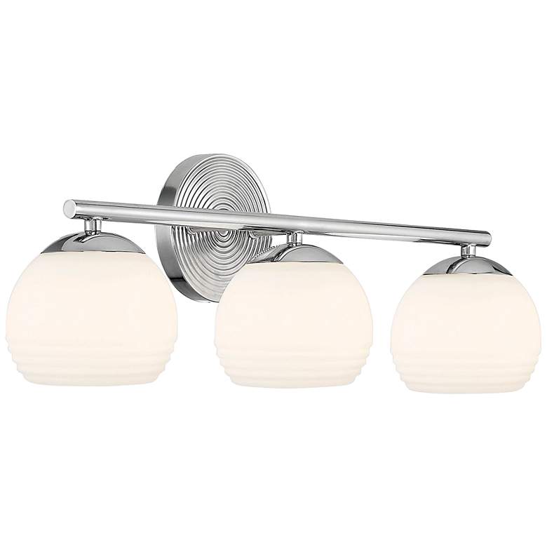 Image 5 Moon Breeze 24 3/4 inch Wide Polished Nickel 3-Light Bath Light more views