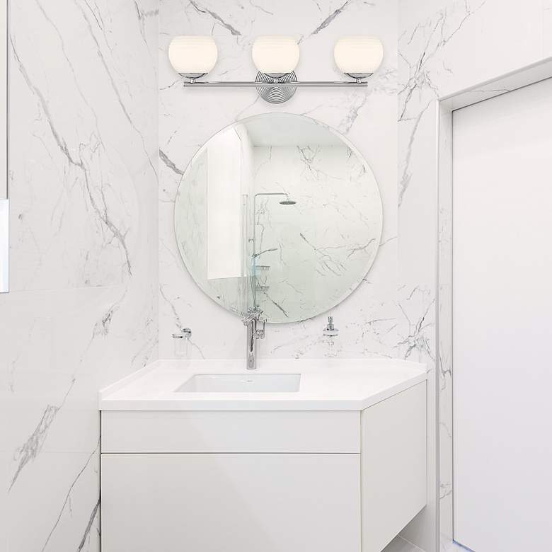 Image 7 Moon Breeze 24 3/4" Wide Polished Nickel 3-Light Bath Light more views