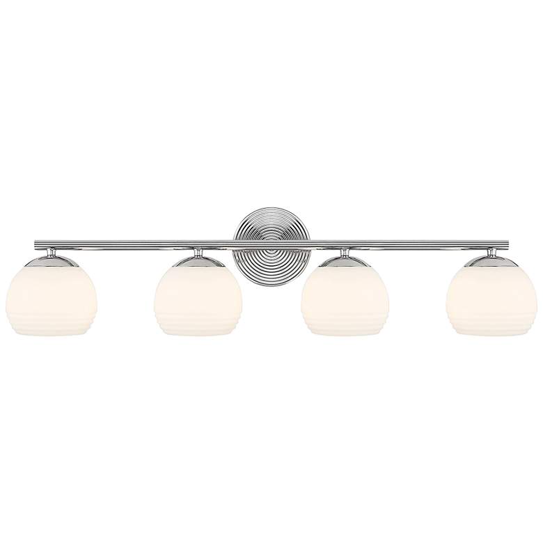 Image 4 Moon Breeze 32 1/2 inch Wide Polished Nickel 4-Light Bath Light more views