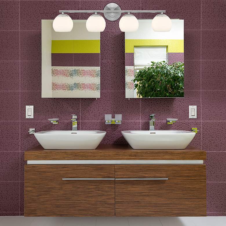 Image 5 Moon Breeze 32 1/2" Wide Polished Nickel 4-Light Bath Light more views