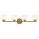 Moon Breeze 32 1/2"W Brushed Gold 4-Light Vanity Bath Light
