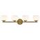 Moon Breeze 32 1/2"W Brushed Gold 4-Light Vanity Bath Light