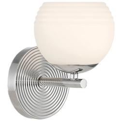 Moon Breeze 8.25&quot; High 1-Light Polished Nickel Wall Sconce