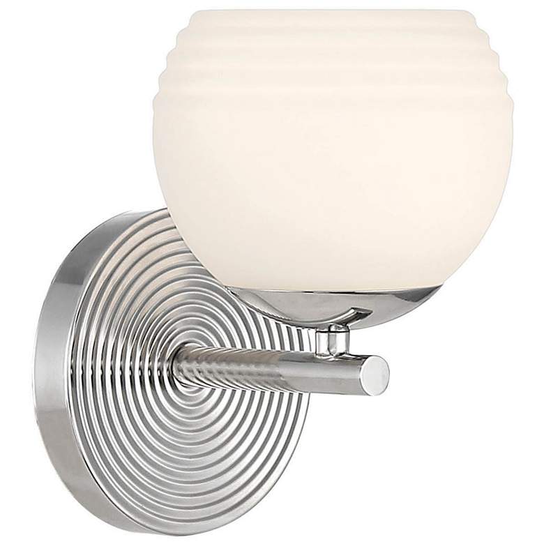 Image 1 Moon Breeze 8.25 inch High 1-Light Polished Nickel Wall Sconce