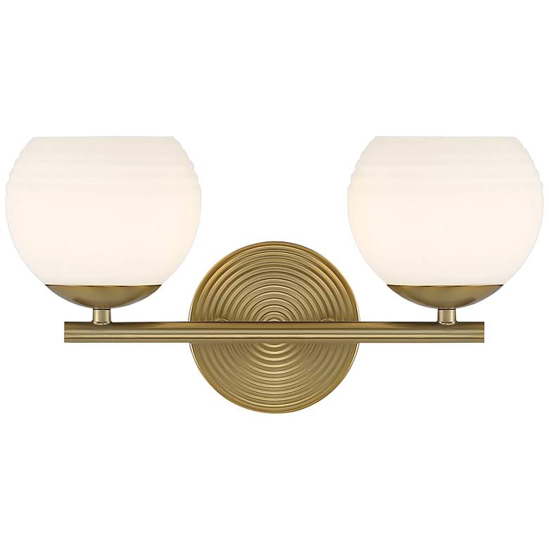 Image 2 Moon Breeze 8 1/4 inch High Brushed Gold 2-Light Wall Sconce