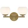 Moon Breeze 8 1/4" High Brushed Gold 2-Light Wall Sconce