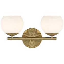 Moon Breeze 8 1/4&quot; High Brushed Gold 2-Light Wall Sconce
