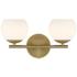 Moon Breeze 8 1/4" High Brushed Gold 2-Light Wall Sconce