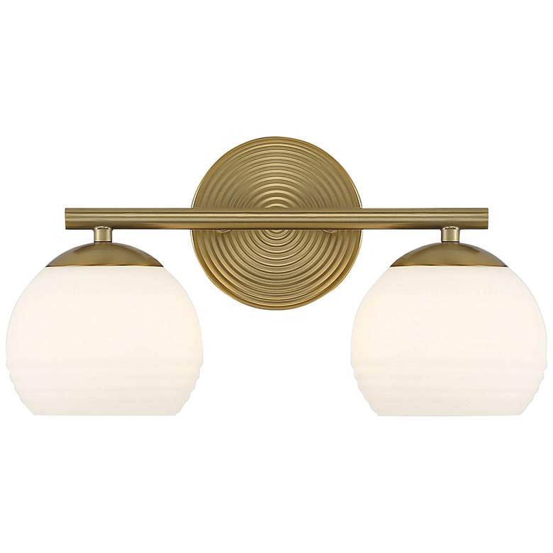 Image 4 Moon Breeze 8 1/4 inch High Brushed Gold 2-Light Wall Sconce more views