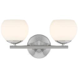 Moon Breeze 8 1/4&quot; High Polished Nickel 2-Light Wall Sconce