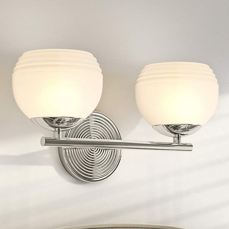 Image 1 Moon Breeze 8 1/4 inch High Polished Nickel 2-Light Wall Sconce
