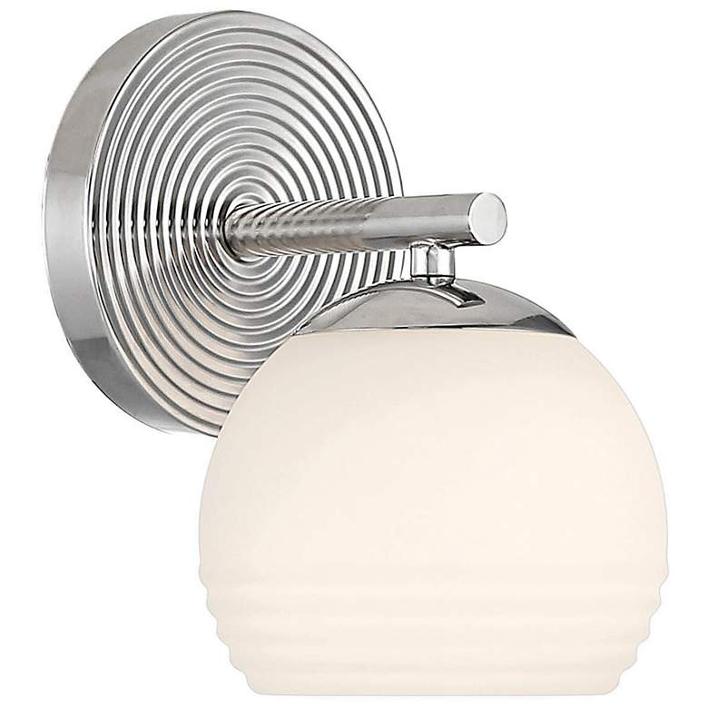 Image 7 Moon Breeze 8 1/4" High Polished Nickel Wall Sconce more views