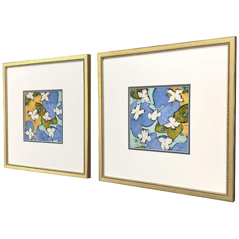Image 3 Moon Flower 17"W x 17"H Framed Art - Set of 2 more views