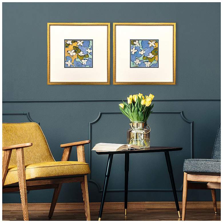 Image 5 Moon Flower 17"W x 17"H Framed Art - Set of 2 more views