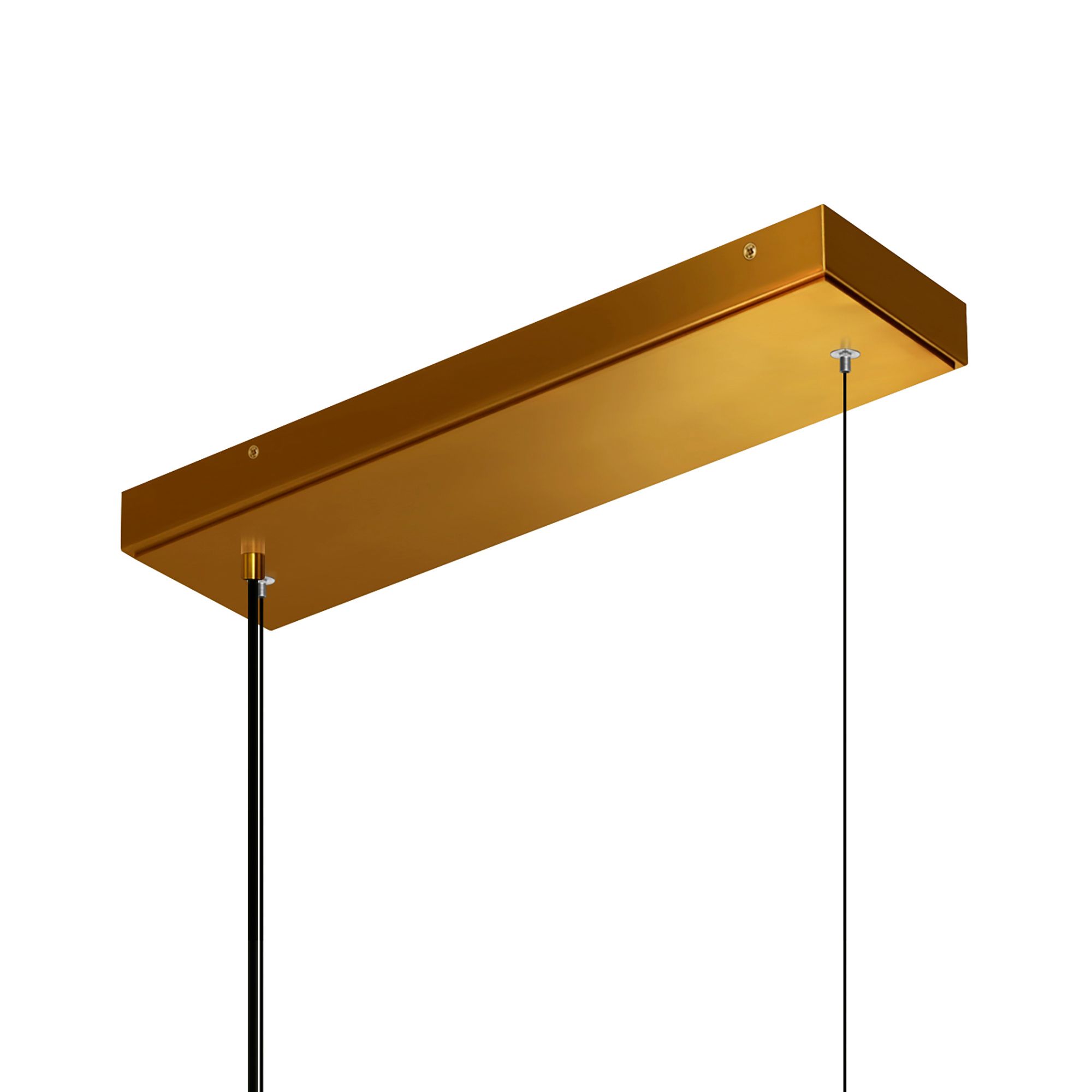Image 7 Moon Integrated LED 54in Brass Chandelier with Handcrafted Glass more views