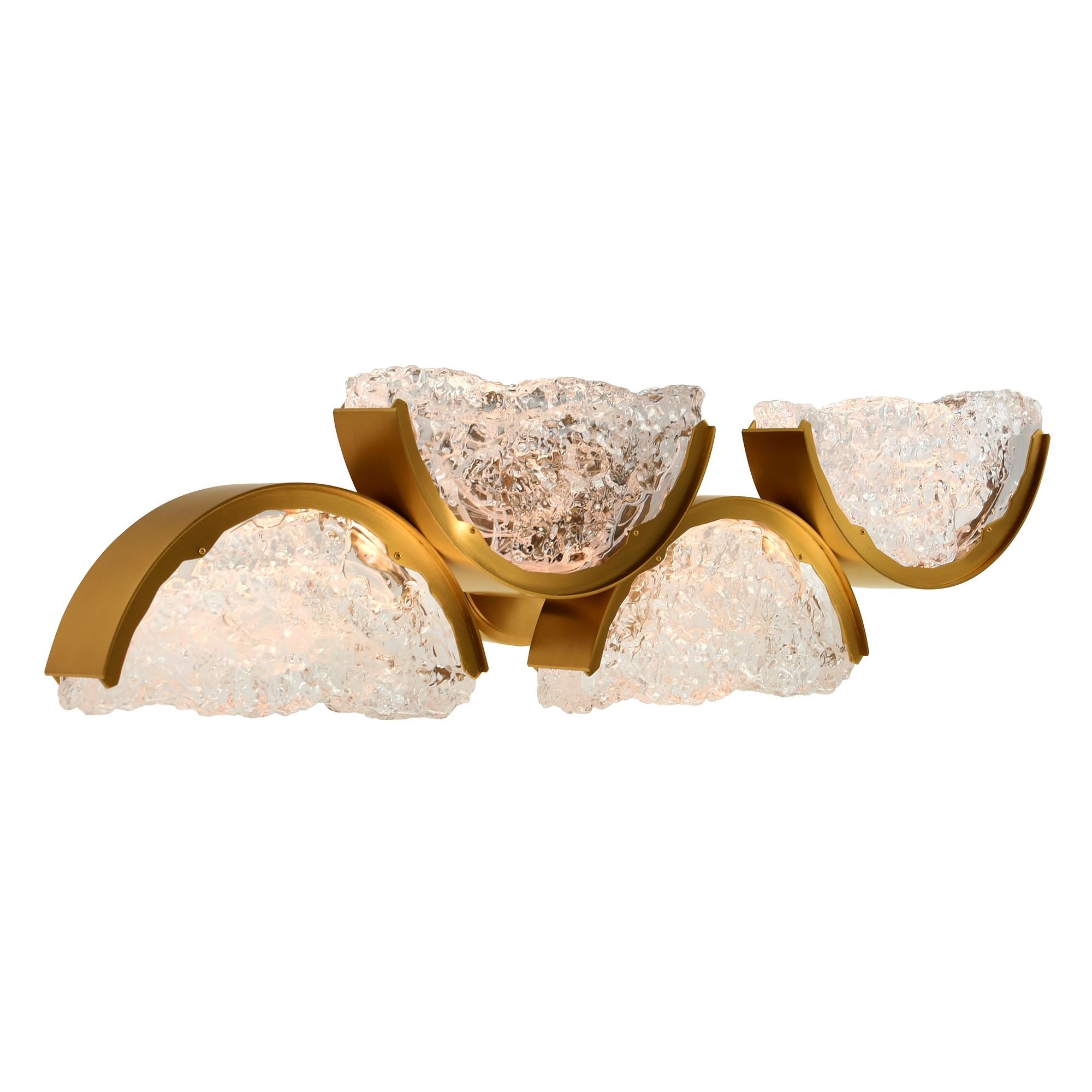 Image 4 Moon Integrated LED 8in Brass Mini Pendant with Handcrafted Glass more views
