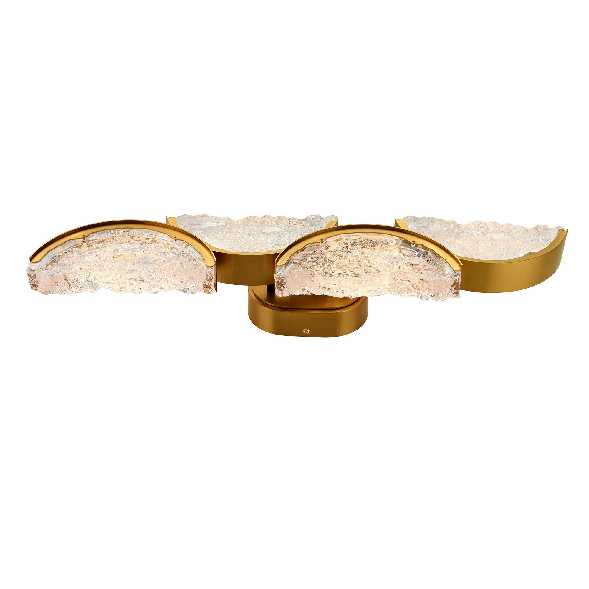 Image 5 Moon Integrated LED 8in Brass Wall Light with Handcrafted Glass more views