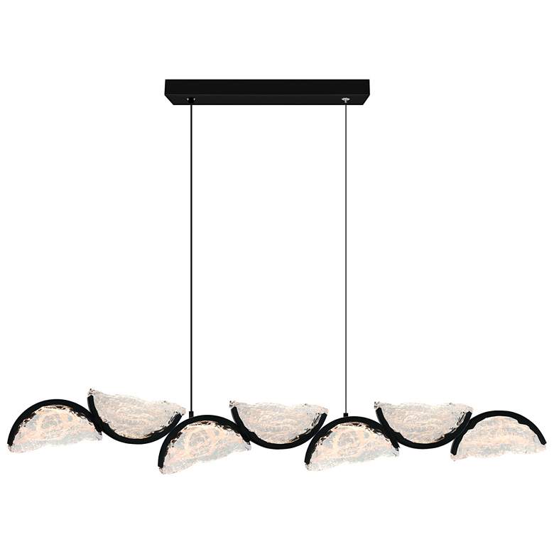 Image 1 Moon Integrated LED Black Chandelier
