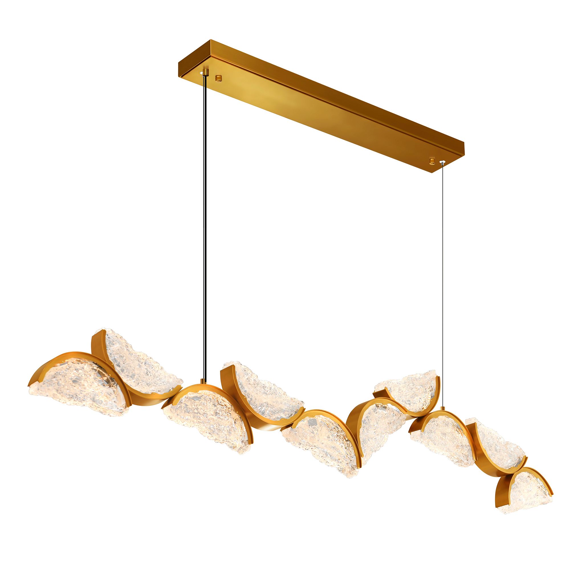 Image 2 Moon Integrated LED Brass Chandelier more views