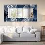 Moon Jellies Art Glass 36" x 72" Rectangular Wall Mirror in scene