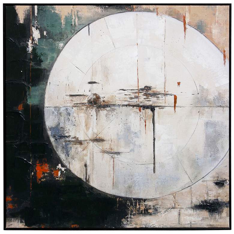 Image 1 Moon Movement I 30"W X 30"H Hand Embellished Framed Canvas Wall A