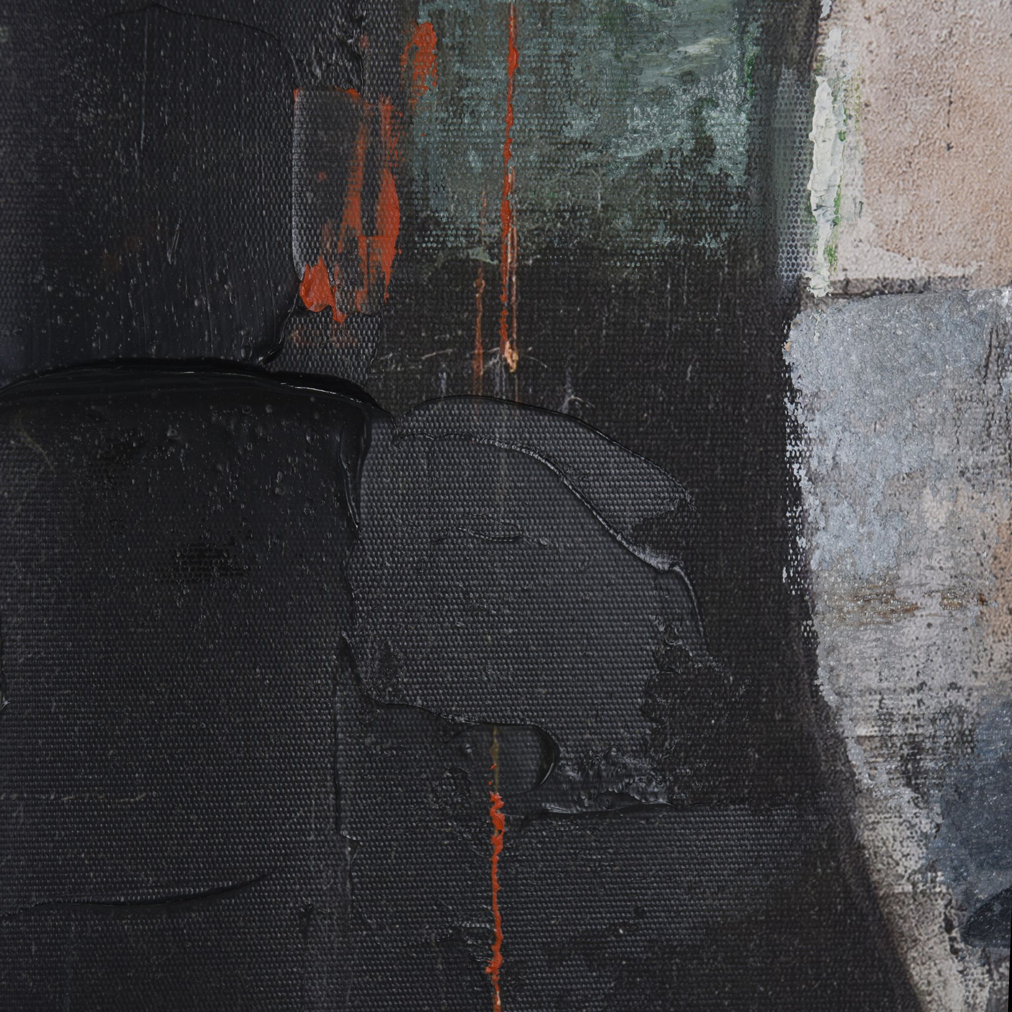 Image 4 Moon Movement I 30"W X 30"H Hand Embellished Framed Canvas Wall A more views