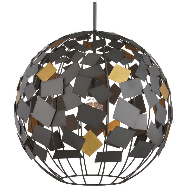 Image 1 Moon Night Gray & Gold Orb Chandelier