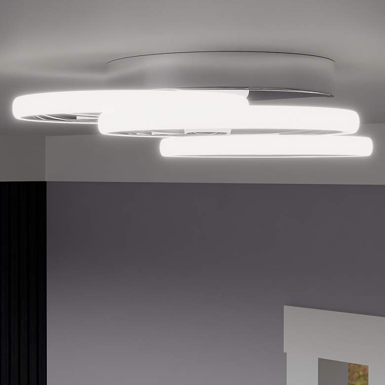 Image 1 Moonan Integrated LED Polished Chrome Flush Mount Light