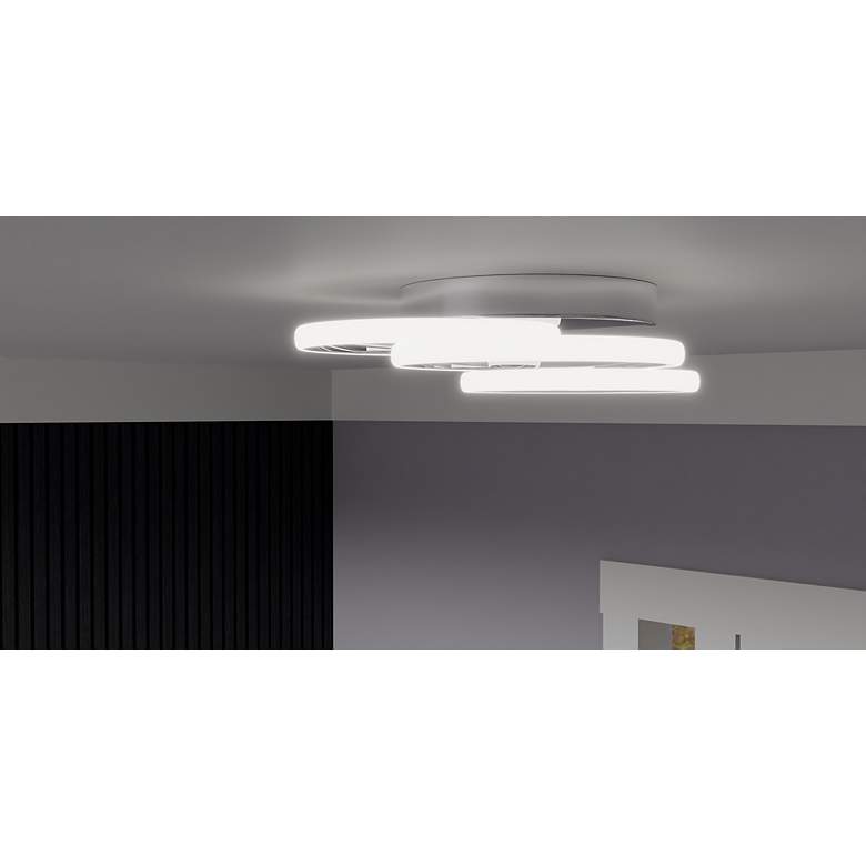 Image 3 Moonan Integrated LED Polished Chrome Flush Mount Light more views