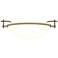 Moonband 11.4" Wide Bronze Semi-Flush With Opal Glass Shade