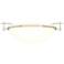 Moonband 11.4" Wide Sterling Semi-Flush With Opal Glass Shade