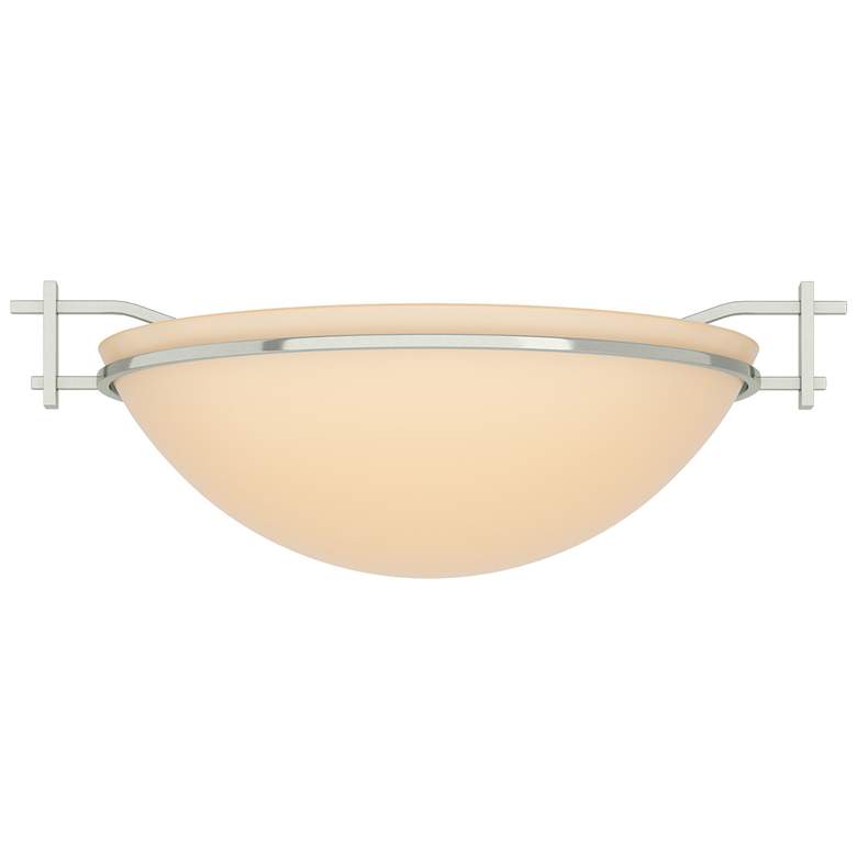 Image 1 Moonband 11.4" Wide Sterling Semi-Flush With Sand Glass Shade