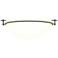Moonband 15.9" Wide Large Black Semi-Flush With Opal Glass Shade
