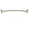 Moonband 15.9" Wide Large Bronze Semi-Flush With Opal Glass Shade