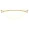 Moonband 15.9" Wide Large Modern Brass Semi-Flush With Opal Glass Shad